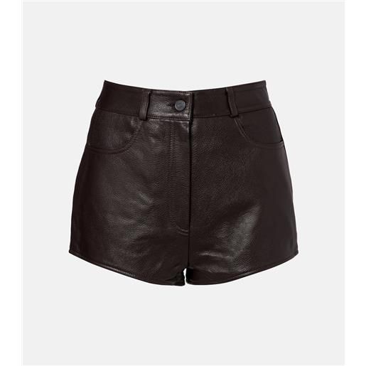 The Frankie Shop shorts loen in pelle a vita alta