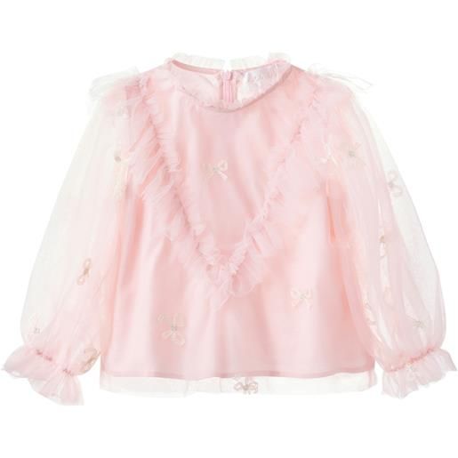 Petite Amalie blusa in tulle con ricamo