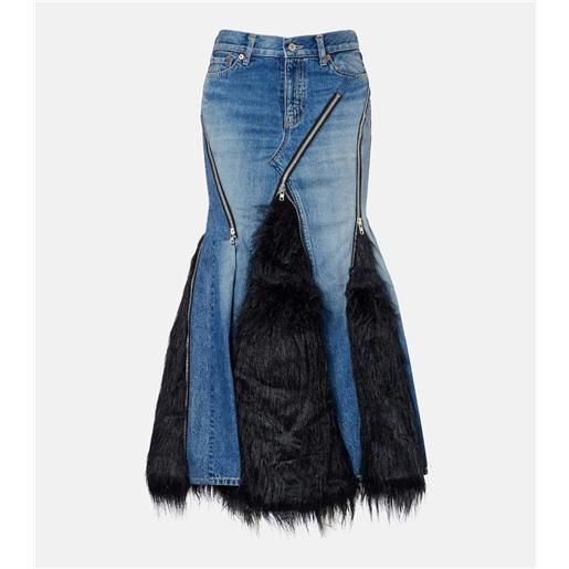Junya Watanabe gonna lunga di jeans a vita bassa