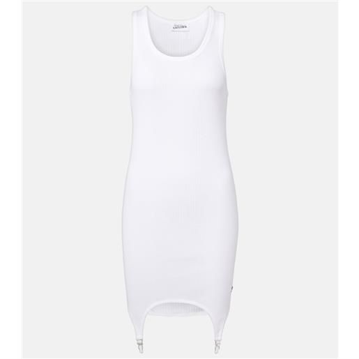 Jean Paul Gaultier abito corto in jersey di cotone a coste
