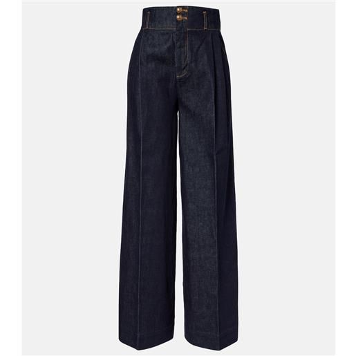 Zimmermann jeans hypnotic a vita alta e gamba larga