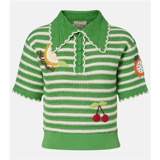 Alemais alémais polo sundae in cotone a righe