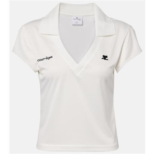 Courreges courrèges polo in jersey con logo