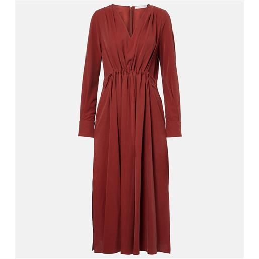 Max Mara abito midi in canvas di seta
