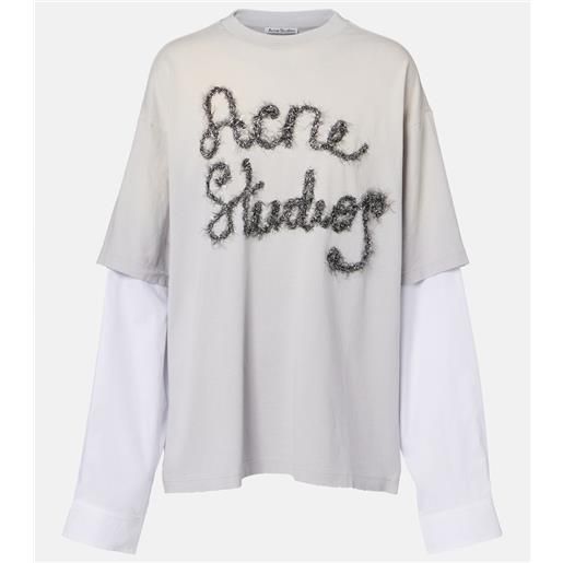 Acne Studios t-shirt edra in cotone a strati