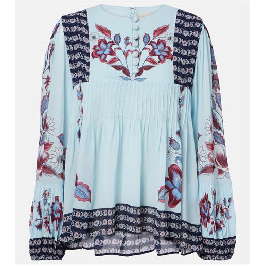 Farm Rio blusa marcelle a pieghe