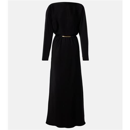 Max Mara abito lungo in raso drappeggiato