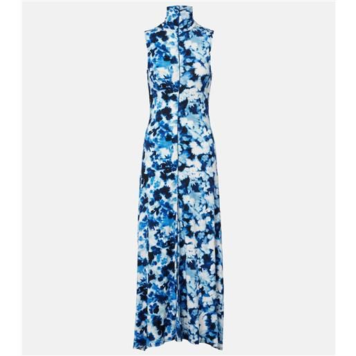 Proenza Schouler abito lungo valentina in jersey con stampa