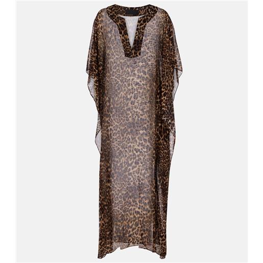 Abito Donna Vintage Stampa Floreale Abito Lungo Donna LUZU JUNU - Bohemien In Cotone E Lino, Con Tasche Abito Maniche Lunghe Spacco Alto
