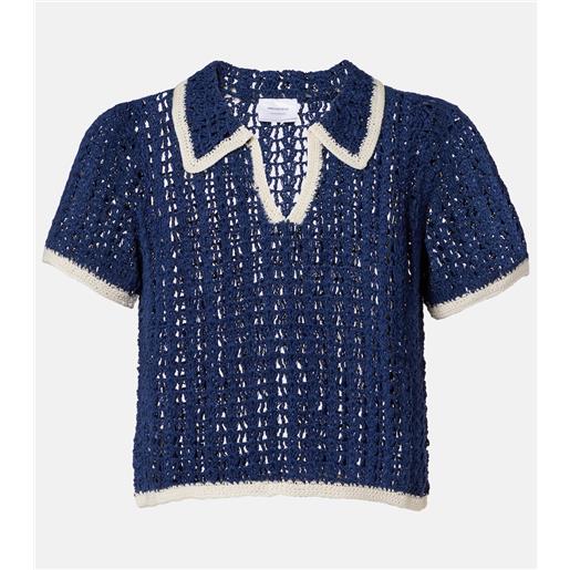Anna Kosturova polo in crochet di cotone