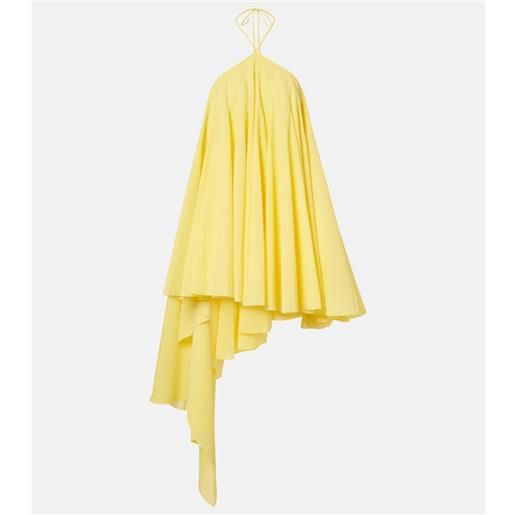 Jacquemus abito corto asimmetrico triangle in misto cotone