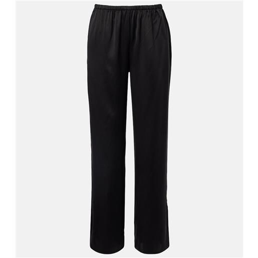 Asceno pantaloni loreto in charmeuse di seta