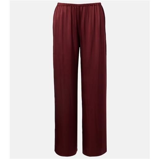 Asceno pantaloni a gamba larga austin in raso di seta