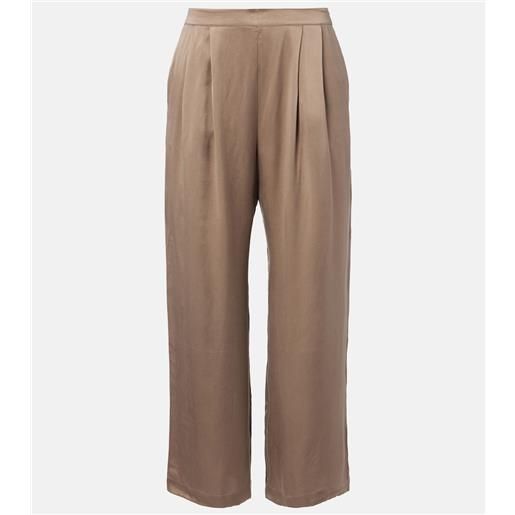Asceno pantaloni isola in charmeuse di seta