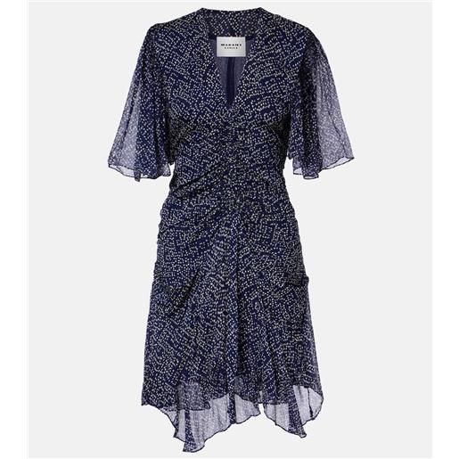 Marant Etoile miniabito vivienne in mussola con stampa