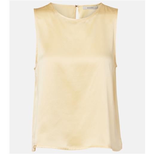 Asceno tank top sofia in charmeuse di seta
