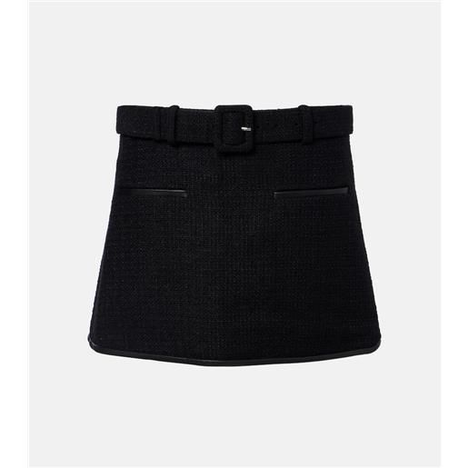 Self-Portrait minigonna in tweed con cintura