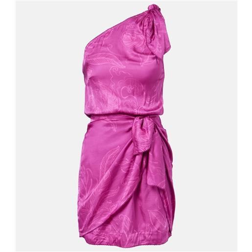 Poupette St Barth abito corto celie in jacquard di raso