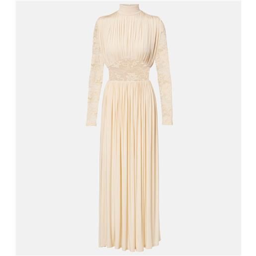 Zimmermann abito lungo rebellion in pizzo drappeggiato