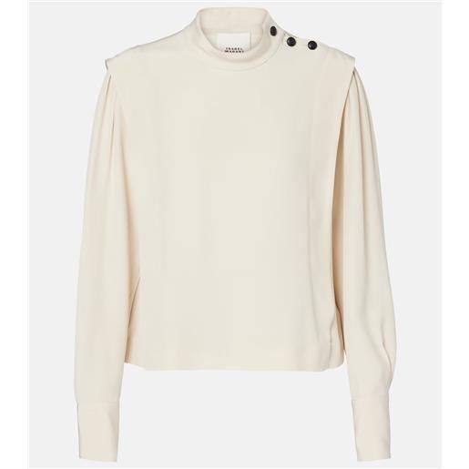 Isabel Marant blusa felissa in crêpe