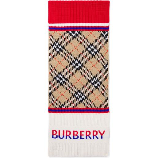 Burberry Kids sciarpa burberry check in lana