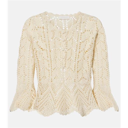 Zimmermann top in crochet di cotone