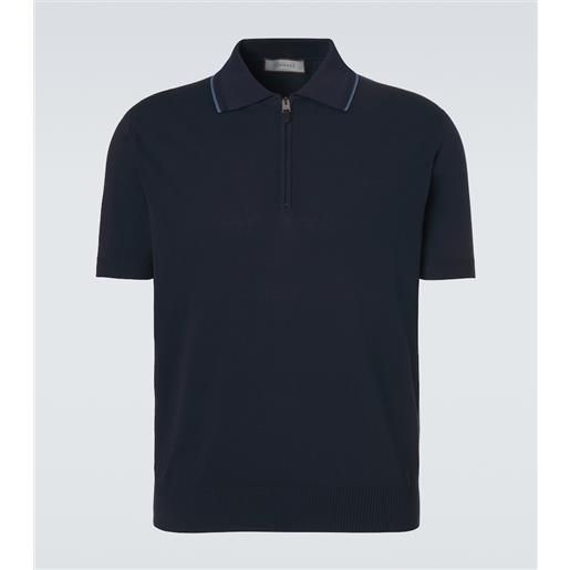 Canali polo in cotone con zip