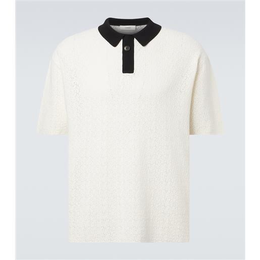 Commas polo in crochet di misto cotone