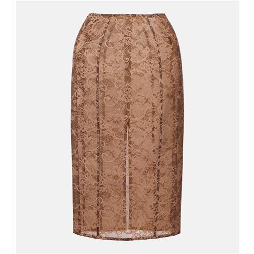 Acne Studios gonna midi in pizzo floreale