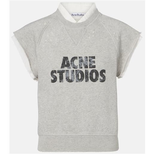 Acne Studios gilet in pile di cotone con logo