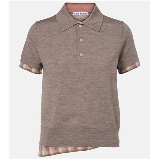 Acne Studios polo in lana a quadri