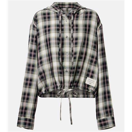 Acne Studios camicia cropped sip a quadri