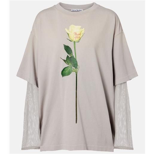 Acne Studios t-shirt edra in jersey di cotone con stampa