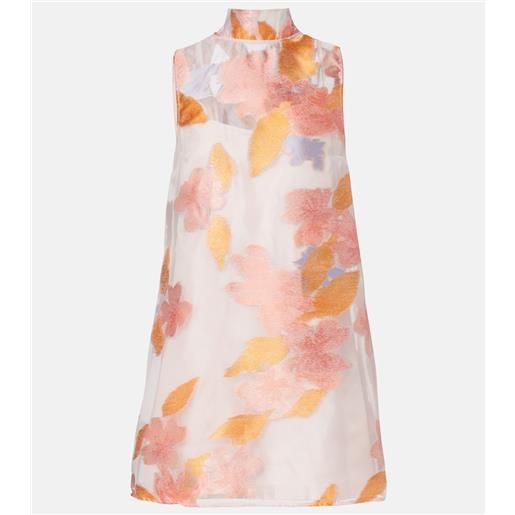Staud abito corto albee in organza con stampa