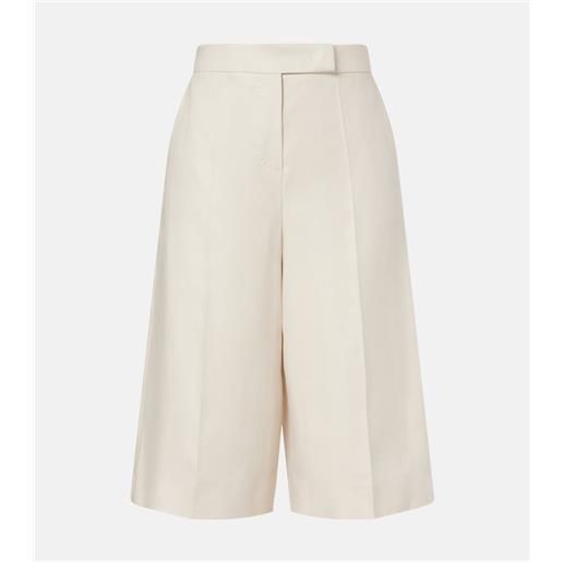 Max Mara bermuda kaki in lino a gamba larga
