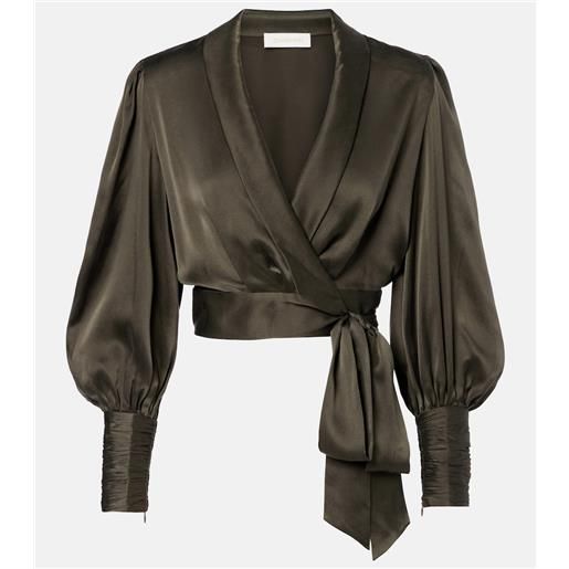 Zimmermann top a portafoglio in seta