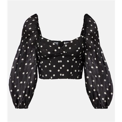 Zimmermann top cropped a pois