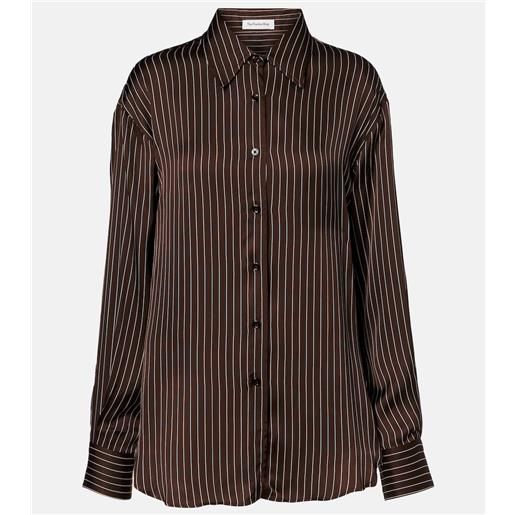The Frankie Shop camicia peri in raso gessato