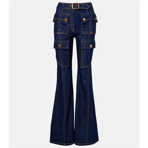 Zimmermann jeans luna a gamba larga con cintura