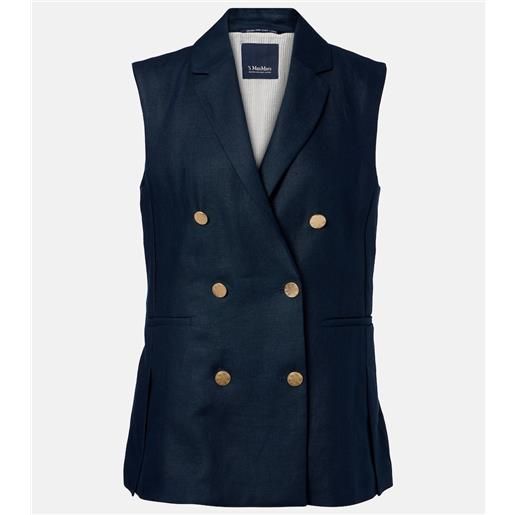 'S Max Mara gilet bird in lino