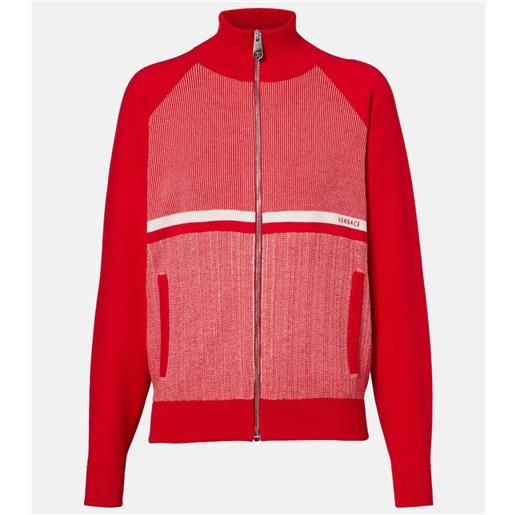 Versace giacca in jacquard di misto cotone