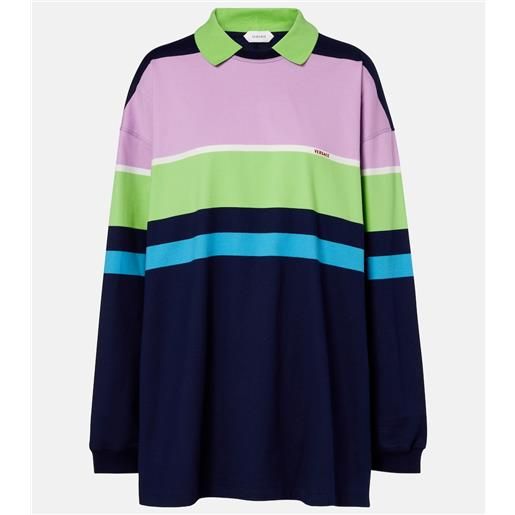 Versace felpa in jersey di cotone a righe