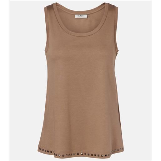 'S Max Mara tank top furetto in misto cotone con decorazioni