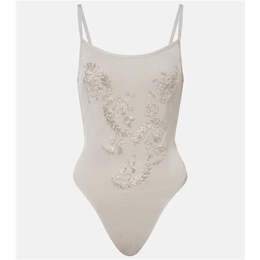 Jacques Wei body con perline