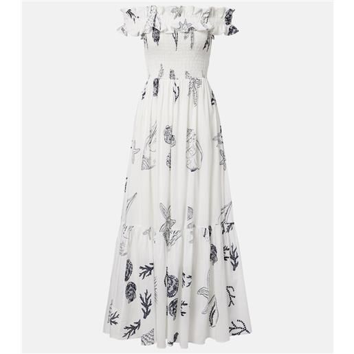 Poupette St Barth abito lungo suzanne in mussola di cotone