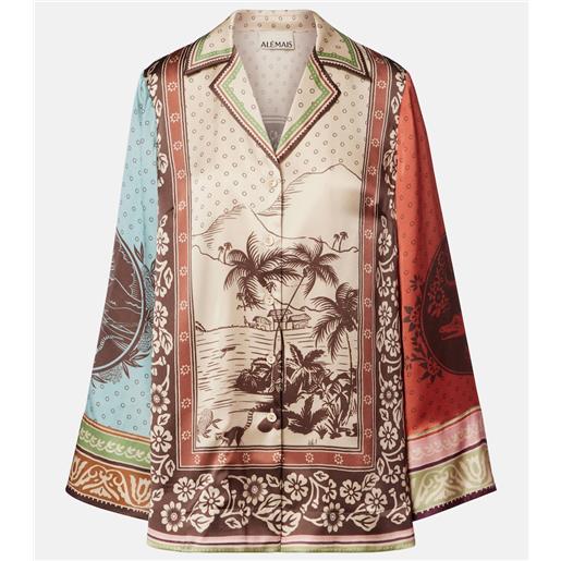 Alemais alã©mais camicia alberta in raso di seta