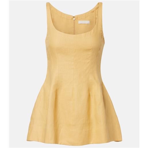 Faithfull top syna in lino con peplum