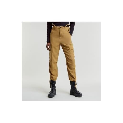 G-Star per donna. D25251-d714-1395 pantaloni cargo marroni con cordino corto [3156071], marrone, casual, viscosa
