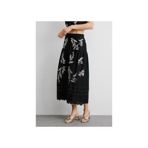 Pepe Jeans per donna. Pl901216 gonna midi epsom nera [3229649], nero, casual, cotone