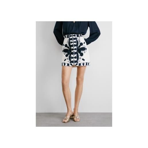 Pepe Jeans per donna. Pl901200 gonna corta in tela di cotone bianca e nera [3229734], nero, bianco, casual